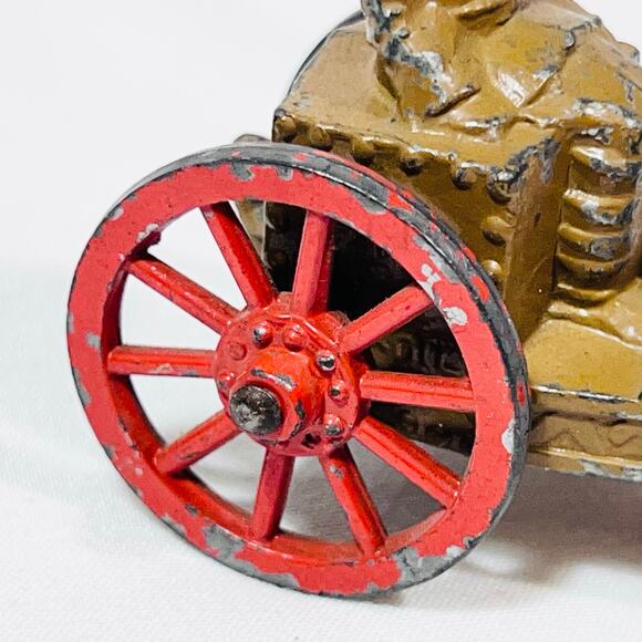 Vintage Barclay Manoil Ammo Supply Cart Wagon with Soldier MV-071 Red Wheels - Picture 8 of 14